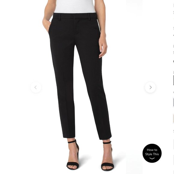 Liverpool Pants - Size 16/33 - LIVERPOOL - Black Ponte Super Stretch Knit Kelsey Trouser NEW $98